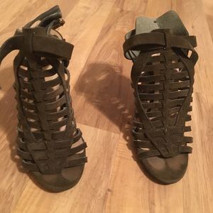 Green gladiators heels